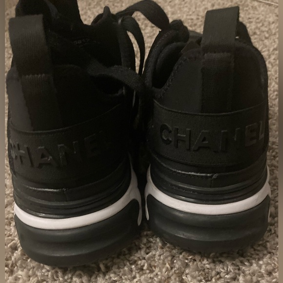 Chanel Black Sneakers (CC Cap Toe Logo) - Picture 6 of 8